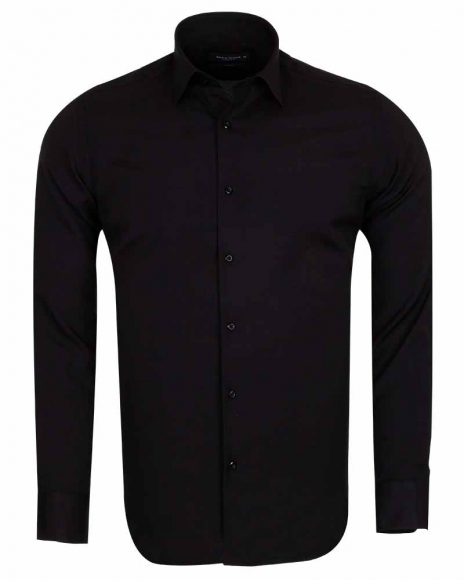 MAKROM - Luxury Plain Long Sleeved Mens Shirt SL 6364 (Thumbnail - )