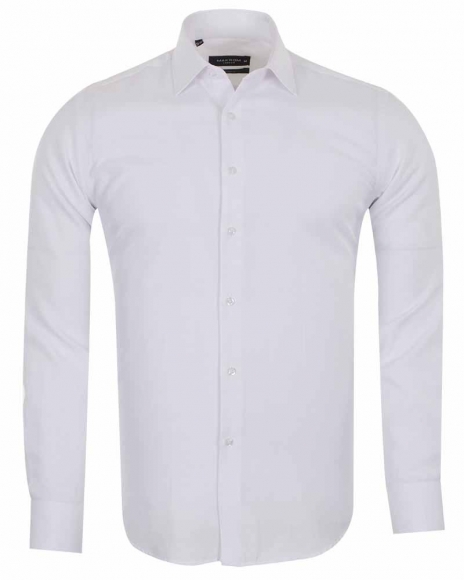 MAKROM - Luxury Plain Long Sleeved Mens Shirt SL 6364 (Thumbnail - )