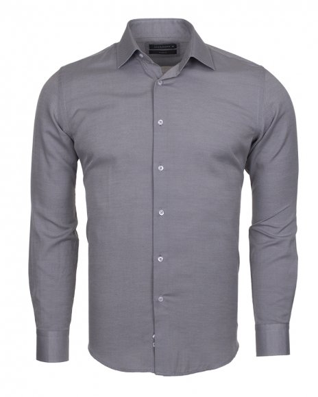 MAKROM - Luxury Plain Long Sleeved Mens Shirt SL 6364