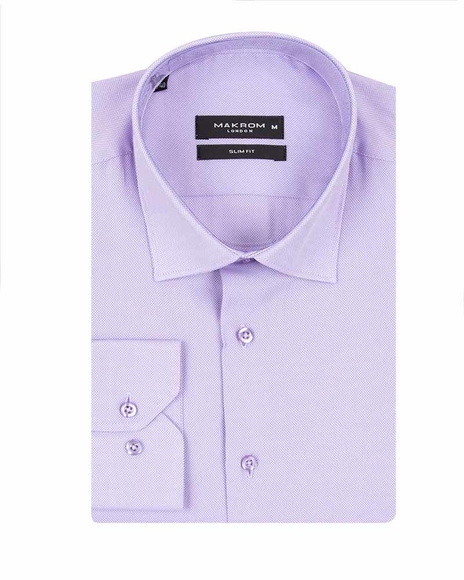 MAKROM - Luxury Plain Long Sleeved Mens Shirt SL 6364 (Thumbnail - )