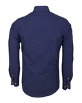 Luxury Plain Long Sleeved Mens Shirt with Inside Details SL 5971 - Thumbnail