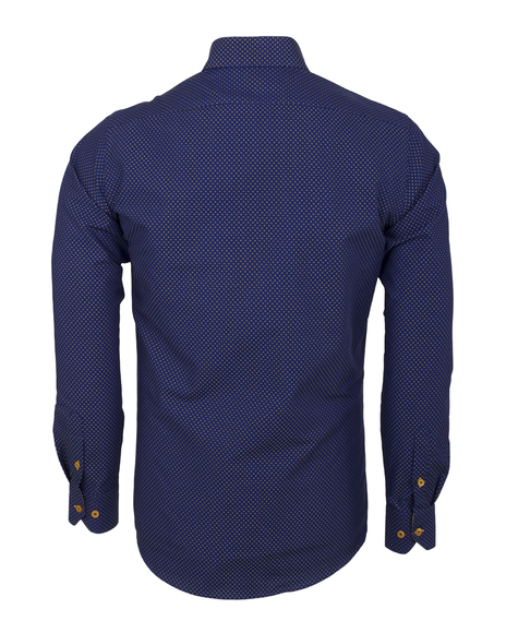 Oscar Banks - Luxury Plain Long Sleeved Mens Shirt with Inside Details SL 5971 (1)