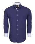 Luxury Plain Long Sleeved Mens Shirt with Inside Details SL 5971 - Thumbnail