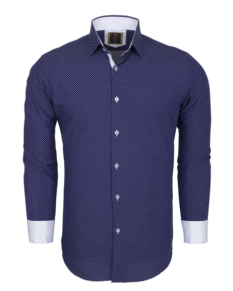 Luxury Plain Long Sleeved Mens Shirt with Inside Details SL 5971