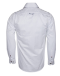 Luxury Plain Long Sleeved Mens Shirt with Inside Details SL 6283 - Thumbnail