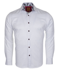 Luxury Plain Long Sleeved Mens Shirt with Inside Details SL 6283 - Thumbnail