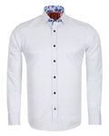 Luxury Plain Long Sleeved Mens Shirt with Inside Details SL 6283 - Thumbnail