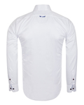 Luxury Plain Long Sleeved Mens Shirt with Inside Details SL 6283 - Thumbnail