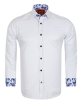 Luxury Plain Long Sleeved Mens Shirt with Inside Details SL 6283 - Thumbnail