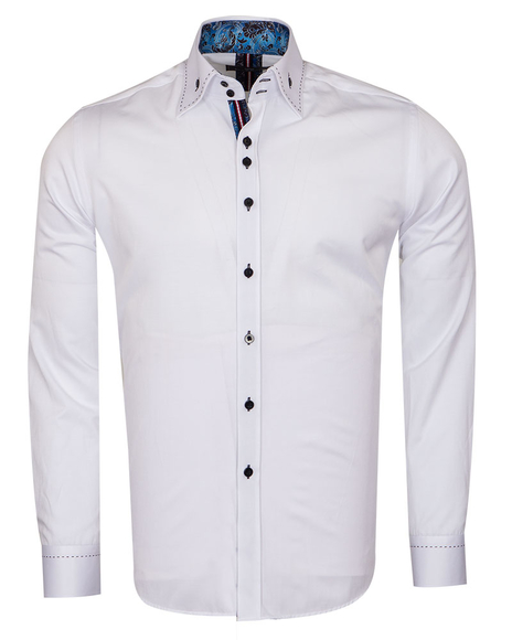 Luxury Plain Mens Shirt With Collar Contrast SL 6832