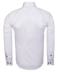 Luxury Plain Mens Shirt With Collar Contrast SL 6832 - Thumbnail