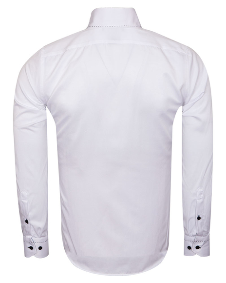 Luxury Plain Mens Shirt With Collar Contrast SL 6832