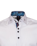 Luxury Plain Mens Shirt With Collar Contrast SL 6832 - Thumbnail