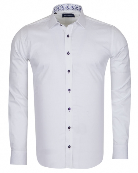 Luxury Plain Mens Shirt With Details SL 6655