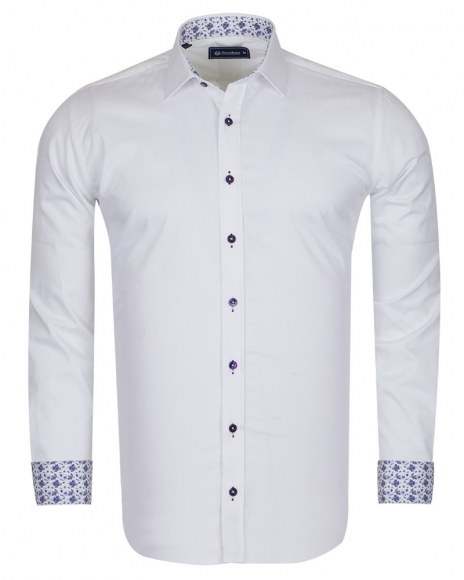 Luxury Plain Mens Shirt With Details SL 6655