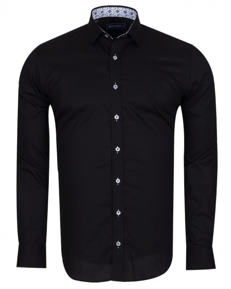 Luxury Plain Mens Shirt With Details SL 6655