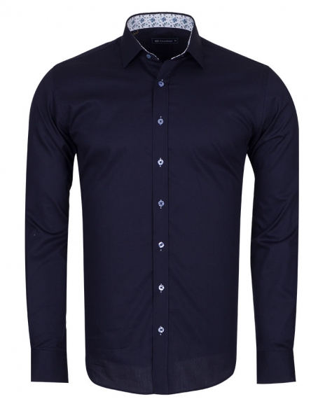 Luxury Plain Mens Shirt With Details SL 6655