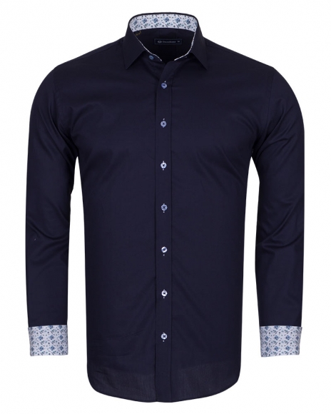 Luxury Plain Mens Shirt With Details SL 6655