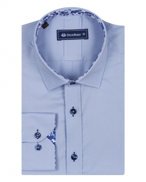 Luxury Plain Mens Shirt With Details SL 6655