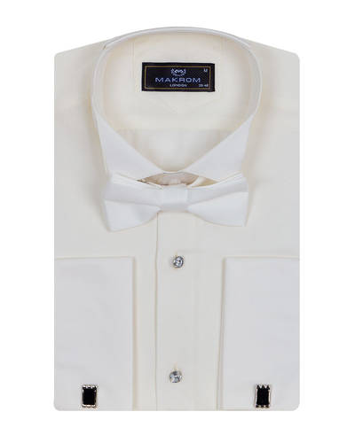 MAKROM - Luxury Plain Wing Collar Mens Shirt SL 7030 (1)