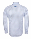 Luxury Polka Dot Print Double Collar Long Sleeved Mens Shirt SL 6550 - Thumbnail