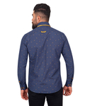 Luxury Polka Dot Printed Long Sleeved Double Collar Mens Shirt SL 6816 - Thumbnail