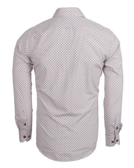 Luxury Polka Dot Printed Long Sleeved Mens Shirt SL 5969