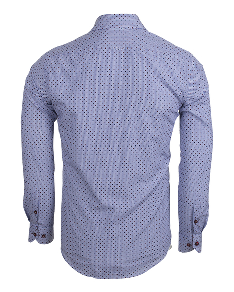 Luxury Polka Dot Printed Long Sleeved Mens Shirt SL 5969