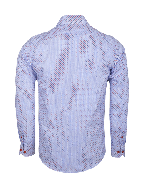 Luxury Polka Dot Printed Long Sleeved Mens Shirt SL 5970