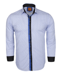 Luxury Polka Dot Printed Long Sleeved Mens Shirt SL 5970 - Thumbnail
