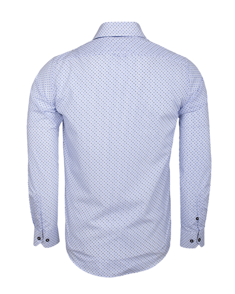 MAKROM - Luxury Polka Dot Printed Long Sleeved Mens Shirt SL 5970 (1)