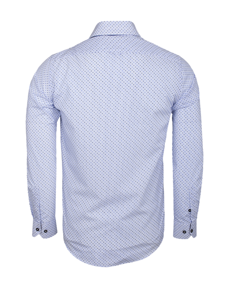 Luxury Polka Dot Printed Long Sleeved Mens Shirt SL 5970