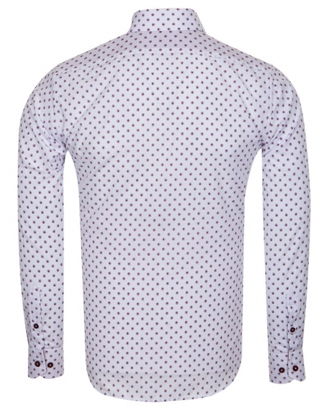 Luxury Polka Dot Printed Long Sleeved Mens Shirt SL 6684