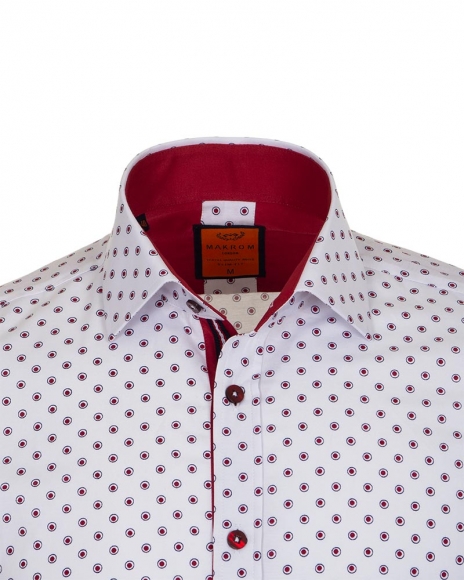 Luxury Polka Dot Printed Long Sleeved Mens Shirt SL 6684