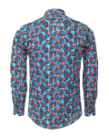 Luxury Printed Long Sleeved Mens Shirt SL 6297 - Thumbnail