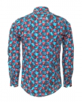 Luxury Printed Long Sleeved Mens Shirt SL 6297 - Thumbnail