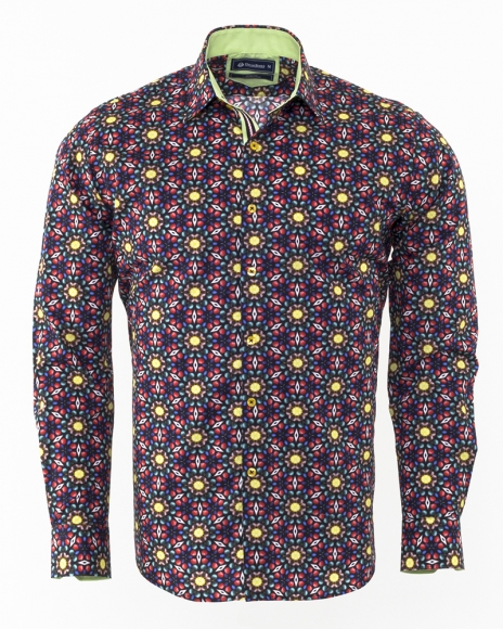 Luxury Printed Long Sleeved Mens Shirt SL 6309