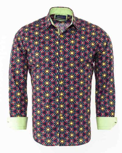 Luxury Printed Long Sleeved Mens Shirt SL 6309
