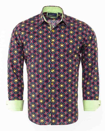 Luxury Printed Long Sleeved Mens Shirt SL 6309