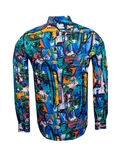 Luxury Printed Long Sleeved Mens Shirt SL 6926 - Thumbnail