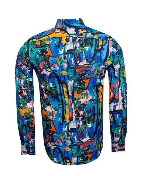 Luxury Printed Long Sleeved Mens Shirt SL 6926