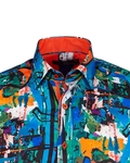 Luxury Printed Long Sleeved Mens Shirt SL 6926 - Thumbnail