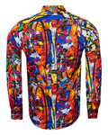 Luxury Printed Long Sleeved Mens Shirt SL 6926 - Thumbnail