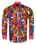 Luxury Printed Long Sleeved Mens Shirt SL 6926 - Thumbnail