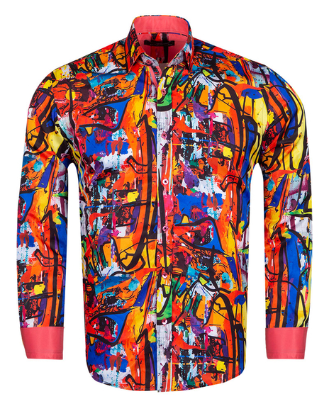 Luxury Printed Long Sleeved Mens Shirt SL 6926