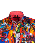 Luxury Printed Long Sleeved Mens Shirt SL 6926 - Thumbnail