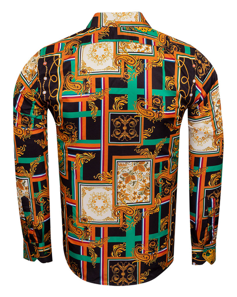 Luxury Printed Long Sleeved Mens Shirt SL 6953