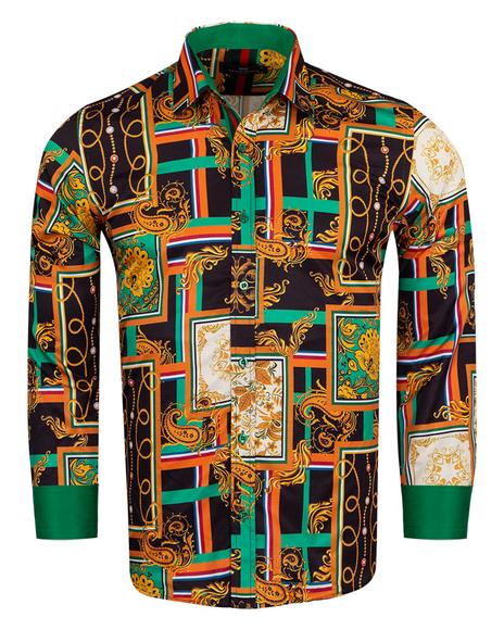 Luxury Printed Long Sleeved Mens Shirt SL 6953