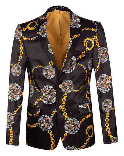 printed coat for men
