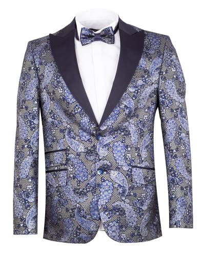 Oscar Banks - Luxury Printed Mens Blazer J 434